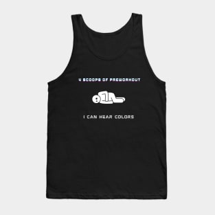 Funny pre workout gym humor Tank Top